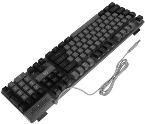 LOORGVEL Teclado Gaming Mecánico con Cable RGB Teclas Retroiluminadas Resistentes al Agua Diseño Ergonómico para Ordenador Accesorios para Jugadores
