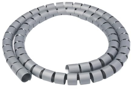 Kabelskyddsrör, Kabelorganisatör med spiralformad trådvävstol, flerfärgad, flera storlekar(Grey,30mm 1 Meter)