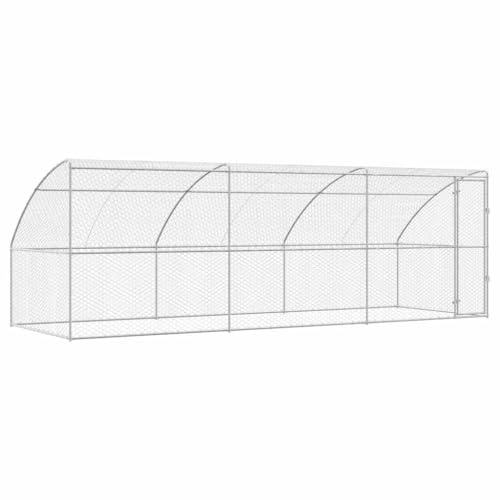 vidaXL Refugio para Perros 3 uds. Plateado 6 x 2 x 2 m