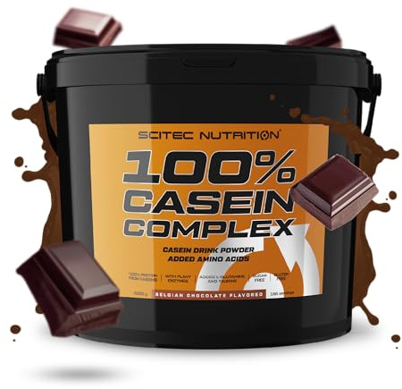 Scitec Nutrition 100% Casein Complex - Complesso a base di caseina micellare - con L-glutammina, taurina ed enzimi vegetali, 5 kg, Cioccolato belga