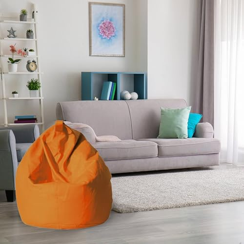 Dmora Pouf Poltrona a Sacco, Rivestimento in Cotone, 60 x 50 x 80 cm