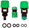 Universal Adjustable Hose Pipe Tap Connector Set - Fits Kitchen, Garden, Bathroom Sink Taps