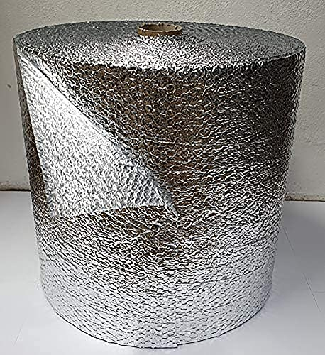 Yimihua Waterproof Vapour Barrier Double Aluminium Layer Bubble Wrap Foil Insulation Roll Self-adhesive Heat Retention Loft Wall Boat Loft Caravan Home Wall Shed, Thickness 5mm(Size:1 * 10M)