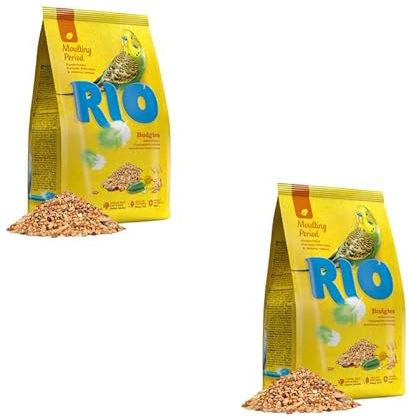 RIO Mauserfutter für Wellensittiche | Doppelpack | 2 x 500 g | Alleinfuttermittel für Wellensittiche in Mauser | Speziell auf die Bedürfnisse während der Mauser abgestimmt