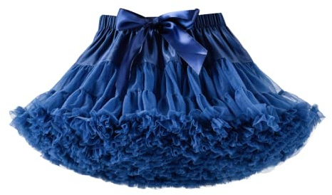 Gonna tutù a strati a strati per bambina Fotografia Abito in tulle per bambini Festa di compleanno per bambina Gonna tutù sottoveste L Blu scuro 8-10 anni