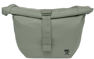 FUCHS & REBELL® Crossbody Tasche LUCA - Durchdacht & Nachhaltig – 3-Punkt-Gurt-System für mehr Stabilität, robuste Magnetschnallen, viele Fächer & flexibles Volumen (4,5-8L) (Hell Grün)