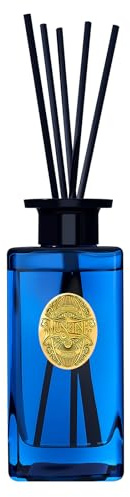 M&SENSE 25 ml stor reed diffuser | Ocean Escape Scent Oil diffuser med pinnar | Långvarig giftfri eterisk olja | Reed diffuser för badrum hylla dekor