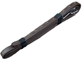 Tiny Tots Leather Stirrup Straps for Children's Saddle, Non-Stretch Nylon Core, Black and Brown (Brown, 32)