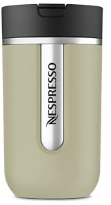 Nespresso Travel Mug Small Sage Green 300ml | Thermobecher Kalt & Warm für Kaffee, Tee, Matcha etc. | Auslaufsicher, spülmaschinenfest | Kaffeebecher to go mit Deckel | Edelstahl Becher