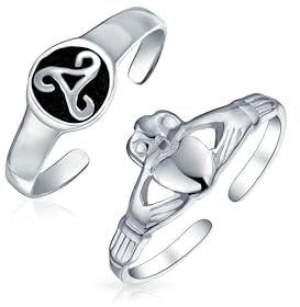Anpassad tåring bff irländsk traditionell keltisk kärlek knut Claddagh hjärta cirkel triquetra treenighet för dam tonåring oxiderat sterlingsilver 925 anpassningsbar, Metall, Ingen ädelsten