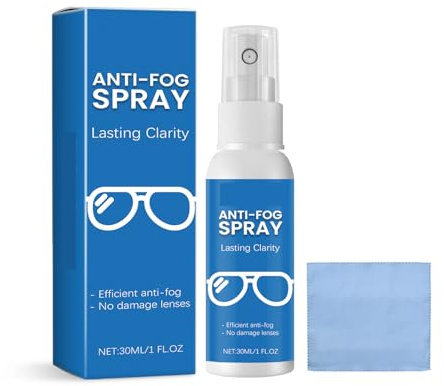 Spray Antivaho,Spray Antivaho para Gafas,2026 Spray Antivaho Para Gafas,Anti Fog Spray,Pray Antivaho para Gafas,con Paño de Limpieza,30ml