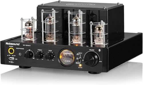 Amplificador de Válvulas HiFi Nobsound MS-10D MKIII: Amplificador Híbrido de Vválvulas Bluetooth, Amplificador Estéreo para Subwoofer, USB/óptico/Coaxial