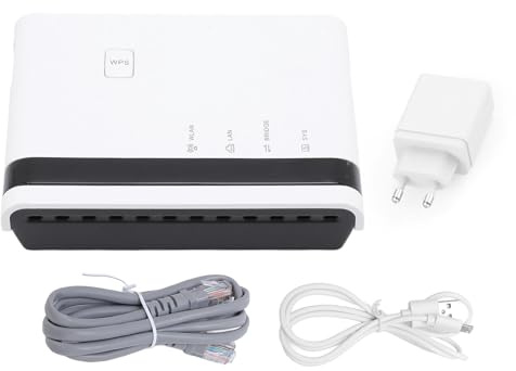 Xiuganpo Server di Stampa Wireless, Bridge LAN 10/100 Mbps con Porta USB 2.0 da 480 Mbps, Supporta 4 Stampanti, modalità Plug and Play, Cablato e WiFi 2,4 G, per Condividere Stampanti (Spina europea)