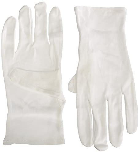 Baumwollhandschuhe weiß Größe L, 12 Paar