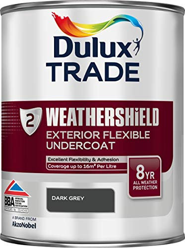 Dulux Trade Weathershield Undercoat Brilliant Dark Grey 1 Litre