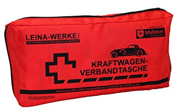 Leina Werke Trousse de Secours pour Voiture Elegance 11100–Rouge/Noir