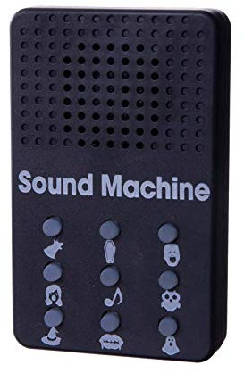 Lustige Soundmaschine Halloween Geräusche schwarz 5 x 8 x 1,5cm - Schwarz