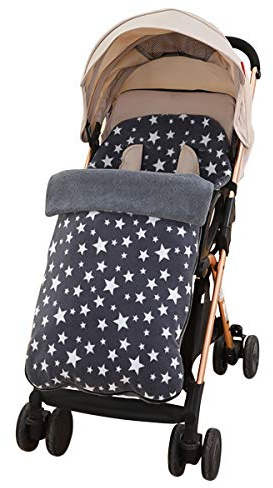SONARIN Saco Silla de Paseo universal,Protección antideslizante,Cosy Toes,Forro Polar térmico Deluxe(Gris)