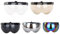 Boxwizard 3 Casco Visiera Universale Visiera Aperta Casco Antivento Protezione Solare Mezza Faccia Retro Visiera Universale Visiera Aperta Casco Parabrezza Moto per Casco per Moto Casco(d'Argento-)