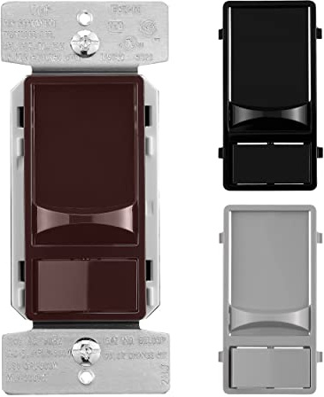 Eaton Universal Slide Dimmer 120V, Black/Brown/Gray