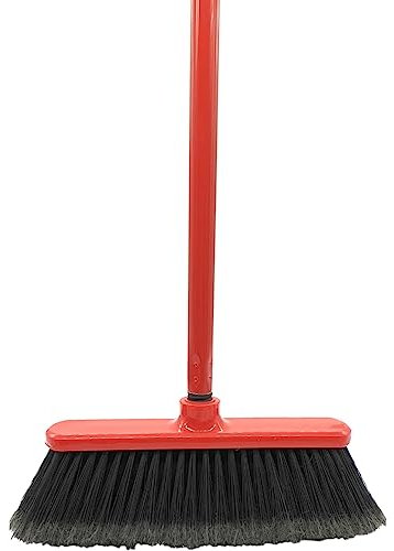 HERSIG - Escoba roja con Palo | Cepillo Rojo con Palo.