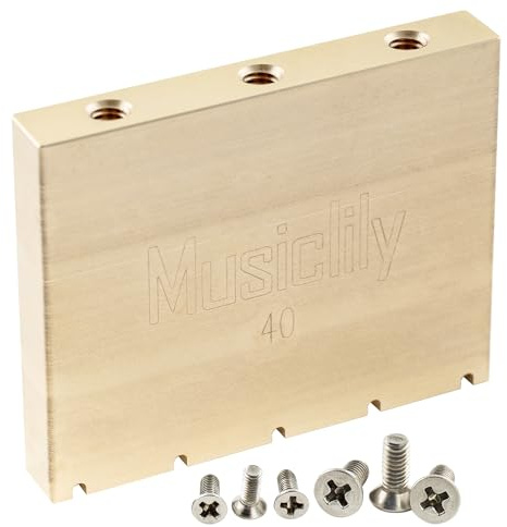 Musiclily Ultra 40mm Mässing Tremolo Block för Elgitarr Gotoh GE1996T Floyd Rose Locking Tremolo