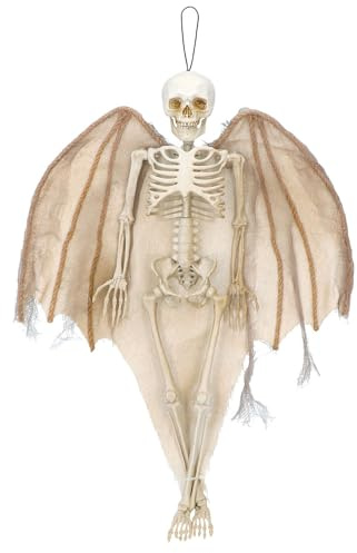 Boland 73202 - Hängende Horror Dekoration, Skelett Engel, 40 cm, Party Deko für Mottoparty und Halloween, Hängedeko