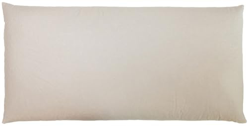 Giraffenland Cuscino con miglio bio 40x80cm, percalle bio + riempimento bio, + fodera interiore supplementare | non sbiancato e non tinto| Cuscino per la testa con bucce di miglio bio