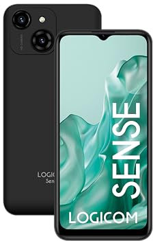 Logicom - Sense - Smartphone 4G Débloqué - Écran 6,5’’ HD - 64Go + 256-4Go RAM - Android 14 - Double SIM - Batterie 5000mAh - Wi-FI - BT 5.0 - USB-C - Reconnaissance Facial - Caméra Double