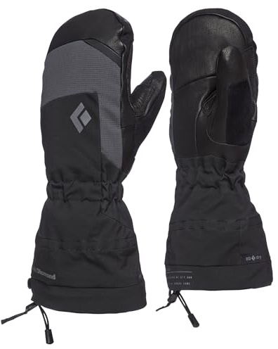 BLACK DIAMOND Mercury - Guanti da sci/neve da uomo, con inserti impermeabili BD.Dry, inserto impermeabile, con fodera rimovibile, colore: nero 2.0, taglia L