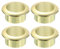 sourcing map 4 Pcs 1.18 inch (30mm) Nylon Desk Grommets, Plastic Cable Hole Cover, Wire Cord Cable Organizer for Computer Desk Cabinet, Gold
