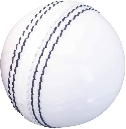 White Cricket Ball | White Color Leather Cricket Balls for Practice A Grade Handstitched | Senior Official Hard & Seasoned |No Stamp for Indoor and Outdoor Practice & Training Cricket Ball (1)