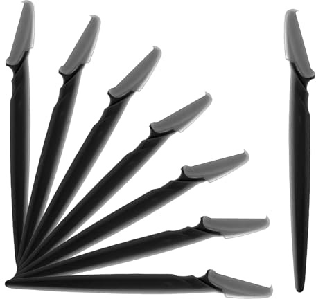 8 Pcs Eyebrow Razor Black Dermaplaning Tool for Women and Men, PLULON Face Razors Eyebrow Trimmer Facial Hair Remover Face Shaver for Women Smooth Skin