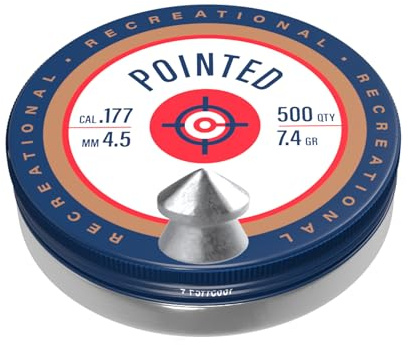 Crosman 7-P577 Pointed .177-Caliber Pellets, lead(500-Count)