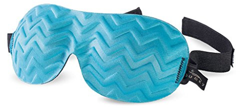 Bucky Ultralight Travel & Sleep Chevron Eye Mask, Blue Jade, One Size