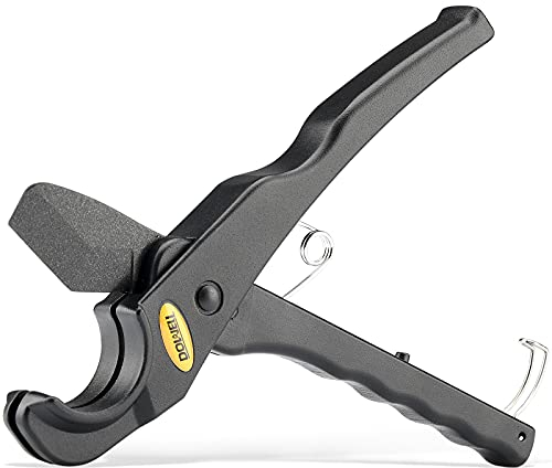 DOWELL Cortador de tubos de PVC, accionamiento por resorte, herramienta de corte, hoja de teflón para tubos de plástico Pex PVC PPR (0-32 mm)
