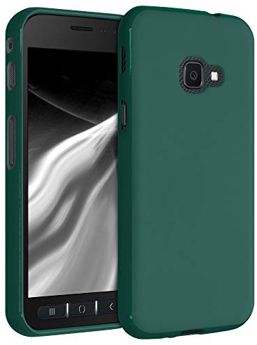 kwmobile Hülle kompatibel mit Samsung Galaxy Xcover 4 / 4S Hülle - weiches TPU Silikon Case - Cover geeignet für kabelloses Laden - Türkisgrün