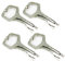 HFS(R) 11R 4PCS 11-Inch Swivel PAD Locking C-Clamp