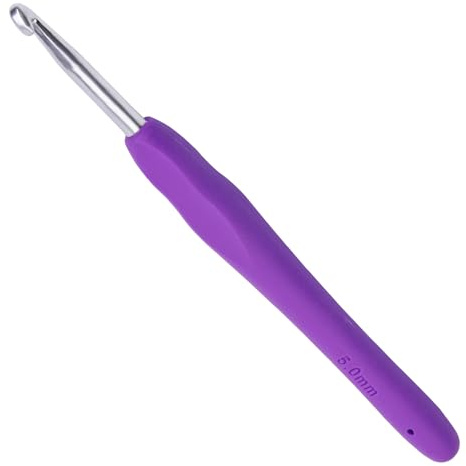 SUVSOON 5.0mm Crochet Hooks Knitting, Ergonomic Crochet Needle | Crochet Hooks for Arthritic Hands, Light and Comfortable Crochet Tool for Knitting Suitable for Beginners (5.0mm)
