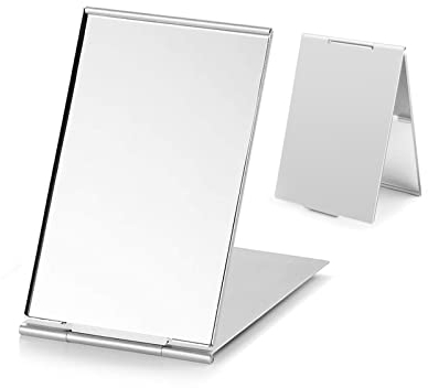 FlyWave Taschenspiegel Klein, Handspiegel Klein Zusammenklappbar, Kleiner Spiegel Tragbar Auf Reisen, Ultradünn und Langlebig Reisespiege 8.5 x 5 cm