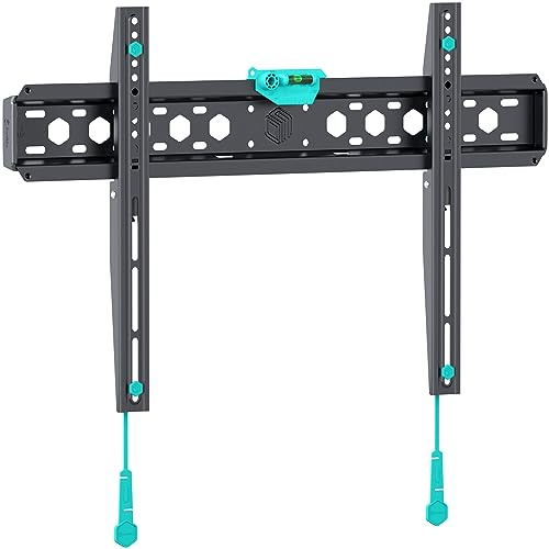 ONKRON Supporto TV Parete Fisso 43-85 pollici, Carico 68,2 kg, Staffa TV con VESA 75x75-600x400 mm, Porta Televisore a Muro Profilo Sottile, Supporto Televisore da Parete Universale, Nero FM6-B