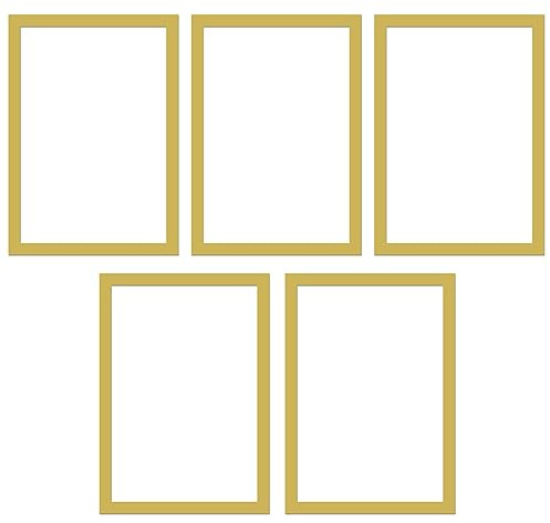SG Store 5pcs A4 Cadre d'affichage Magnétique Autocollant Accessoires Magnétiques de Cadre de Tableau Support de Papier pour Montrer d'illustrations de Photo, Or
