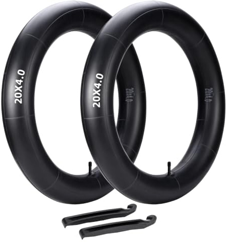 Fastvert Chambres à Air 20 x 4.0 pour Fat Bike (Lot de 2), Valve Schrader