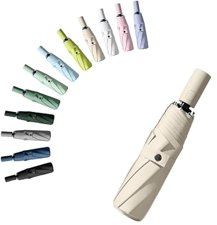 erised's bifrost Faltender Regenschirm 8 Rippen Freien UV Schutz,Sonnenschutz Kleiner Sonnenschutzfür Koffer Kompakt Taschenschirm für Damen und Kinder Reise Automatisch auf und zu mit Drucktaste