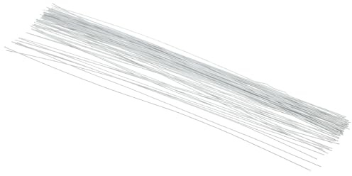 PATIKIL 24 Calibro 14 Floreale Stelo Filo 80pz Carta Avvolto Ferro Artificiale Fiore Stelo Accessori per Fai da Te Bouquet Stelo e Decorazione Artigianale Bianco