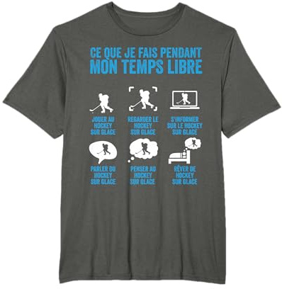 Jouer Au Hockey Sur Glace Regarder Le Hockey Sur Glace T-Shirt