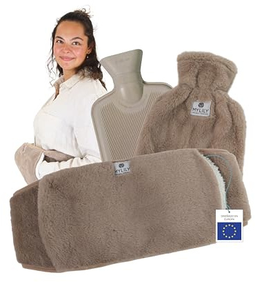 MYLILY | Perioden Wärmegürtel | Wärmflasche mit Bezug flauschig | Wärmflaschen Gürtel | Wärmegürtel Rücken und Periode