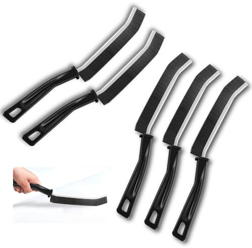 5 unidades limpiador de juntas de cerdas duras, cepillo de limpieza de esquinas, cepillo de limpieza para suelos de azulejos, cocina, baño