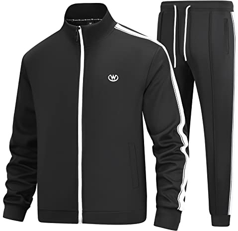 BASICDOT Trainingsanzug Herren Set Jogginganzug Herren Sportanzug Langarm Freizeitanzug Männer Tracksuit JW-3600-M