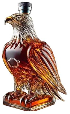 ANGIRSFPO Caraffa per decanter in vetro con aquila-Whisky divertente per uomo, papà, marito, set di caraffa per Whisky ideale per la decorazione di bar a casa